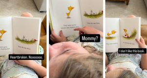 Mom films her daughter reading a children’s book. Her emotional investment captivates millions.