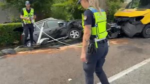 Violento scontro tra un furgoncino Dhl e un'auto: il video dal luogo dello schianto