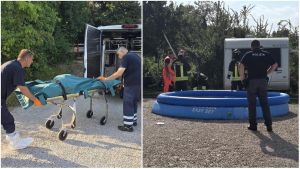 Cerca di liberare il cane da un cavo elettrico e resta folgorato vicino a una piscina gonfiabile