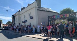 Huge two-hour queues as new shop opens to 'smiling faces'