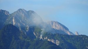 Vette Feltrine, incendio sul monte Palmar