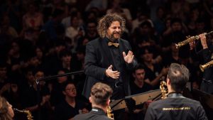 Firenze, concerto di soli sax in Piazza della Signoria