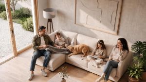 Mas pet friendly, más person friendly: la tendencia de sofás resistentes a niños, mascotas y vida real