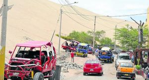 Turista estadounidense pierde un brazo tras volcadura de tubular en Huacachina