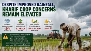 Despite Improved Rainfall, Kharif Crop Concerns Remain Elevated