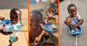 Mom buys her 4-year-old son a baby doll. His affectionate parenting skills are melting hearts.