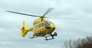Man in hospital as air ambulance called to crash that shut busy road for four hours