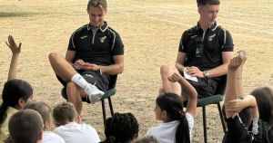 Norwich City stars make surprise visit to school