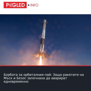Борбата за орбиталния пай: Защо ракетите на Мъск и Безос започнаха да аварират едновременно