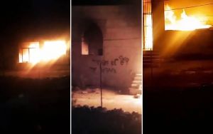 Settlers torch mosques, scrawl ‘revenge’ graffiti in overnight West Bank rampages
