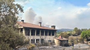 Un bombero asturiano, en el epicentro de los incendios de Madrid: 