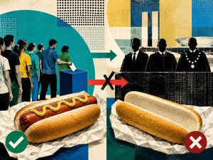 Você compraria um cachorro-quente sem salsicha? E uma democracia onde o voto não tem valor?