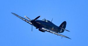 Last WW2 fighter plane to be built thunders over village flower show