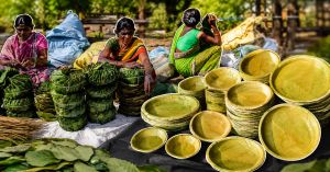 Europe Is Swapping Plastic for Sustainable Leaf Plates Made by India's Tribal Communities