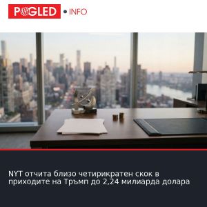 NYT отчита близо четирикратен скок в приходите на Тръмп до 2,24 милиарда долара