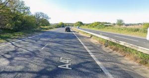 Man, 33, dies after being hit by lorry on A47