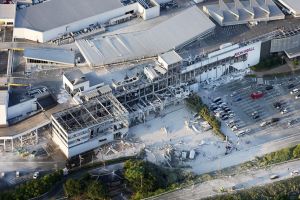 Powerful quake hits southern Japan, with deaths feared in shopping mall explosion