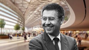 El expresidente del Barça, Josep Mª Bartomeu, en la final para gestionar las pasarelas del nuevo aeropuerto de Varsovia