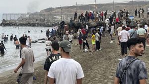 Avalancha humana sobre Ceuta