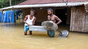 Heavy flood affects in Assam | In Pictures