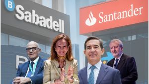 Santander, BBVA, Sabadell y CaixaBank revolucionan sus cúpulas con medio centenar de cambios en un mes