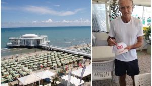 Roberto Mancini, relax a mare allo chalet Regina