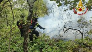 Nuovo incendio a San Michele, intervengono i vigili del fuoco