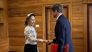 Rode Kruis bezoekt afgezette Myanmarese leider Aung ⁠San Suu ​Kyi