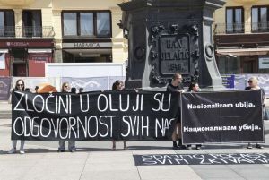 Antiratna akcija u Zagrebu povodom 31. godišnjice ‘Oluje’