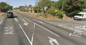 Major route shut after police van crashes on its way to collision on same road