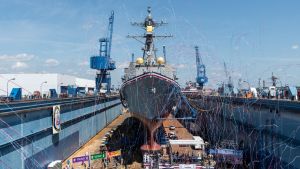 New US Navy Destroyer Christened at Bath Iron Works