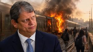 Tapete vermelho para Milei enquanto São Paulo explode: Tarcísio é o puxa-saco mais desprezível do Brasil