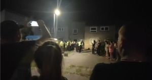 WATCH: Mob storms homes during town's night of chaos over asylum housing fears