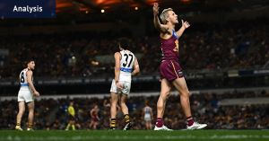 ‘Smashed, outplayed, outhunted’: Lions put the Hawks, and the rest of the AFL, on notice