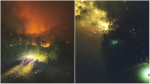 Fulmine appicca il rogo e bruciano 100 ettari: evacuate tre famiglie e 36 scout in campeggio