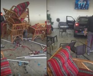 Driver crashes into cafe in southern Israel causing heavy damage, but no injuries