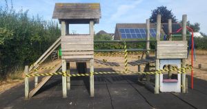 Play area closed off after climbing frame damaged by vandals