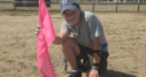 Young archer hits clout flagpole twice in one session