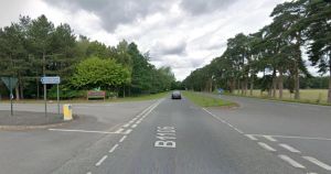 Motorcycle rider taken to hospital after crash with pick-up truck