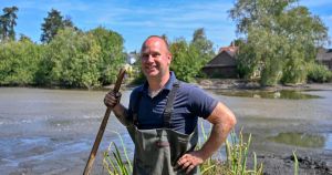 Locals winning battle to save ancient village pond laid bare by drought