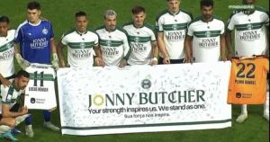 Brazilian football team appear wearing Norwich fan's name