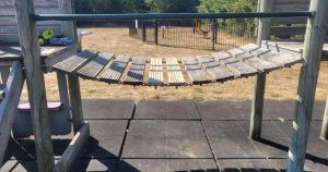 Vandalised climbing frame reopens after repairs