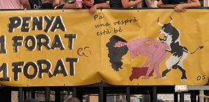 El cartel sexista de los que torturan animales por Sagunto