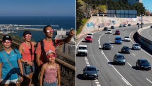 La circulación se complica el día del eclipse: tráfico intenso y varios accidentes