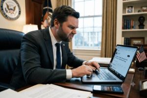 How J.D. Vance Traded the Vice Presidency for a Shit-Posting Lifestyle … and MAGA Loves It!