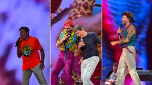 Jovanotti lancia l’‘emergente’ Gianni Morandi, poi la gag sull’eclissi: show al concerto di Montesilvano