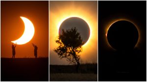 Il sole scompare, il cielo diventa buio: la magia dell’eclissi nelle spettacolari foto di un giovane toscano