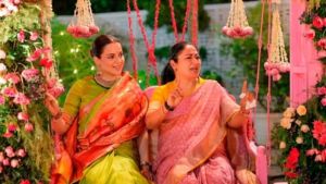 Kangana Ranaut celebrates first Teej in lime green Kanjeevaram saree, turns heads with coral-pink pallu