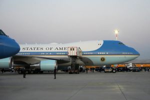 Flying on Air Force One, unwittingly under threat – and without Trump