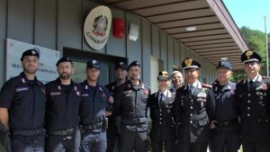 Il comandante Luongo in visita ai reparti del cratere sismico